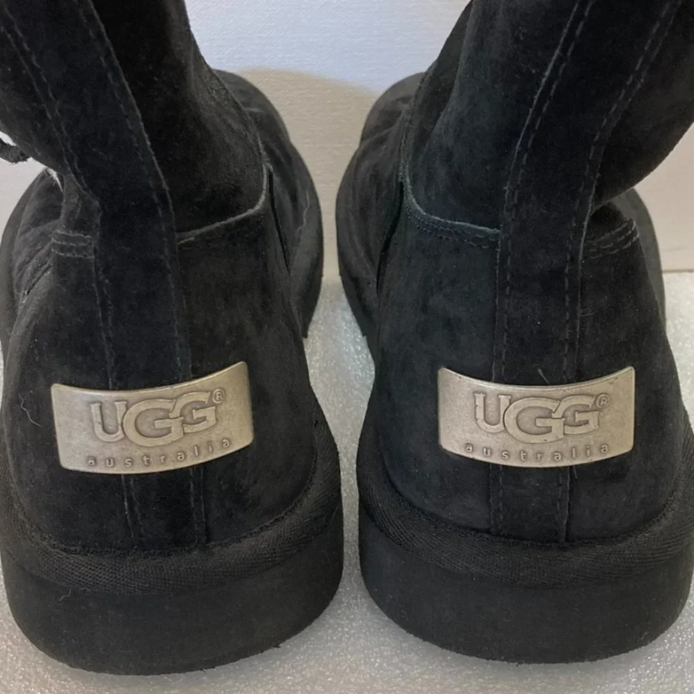 UGG Black and Cream Winter Boots